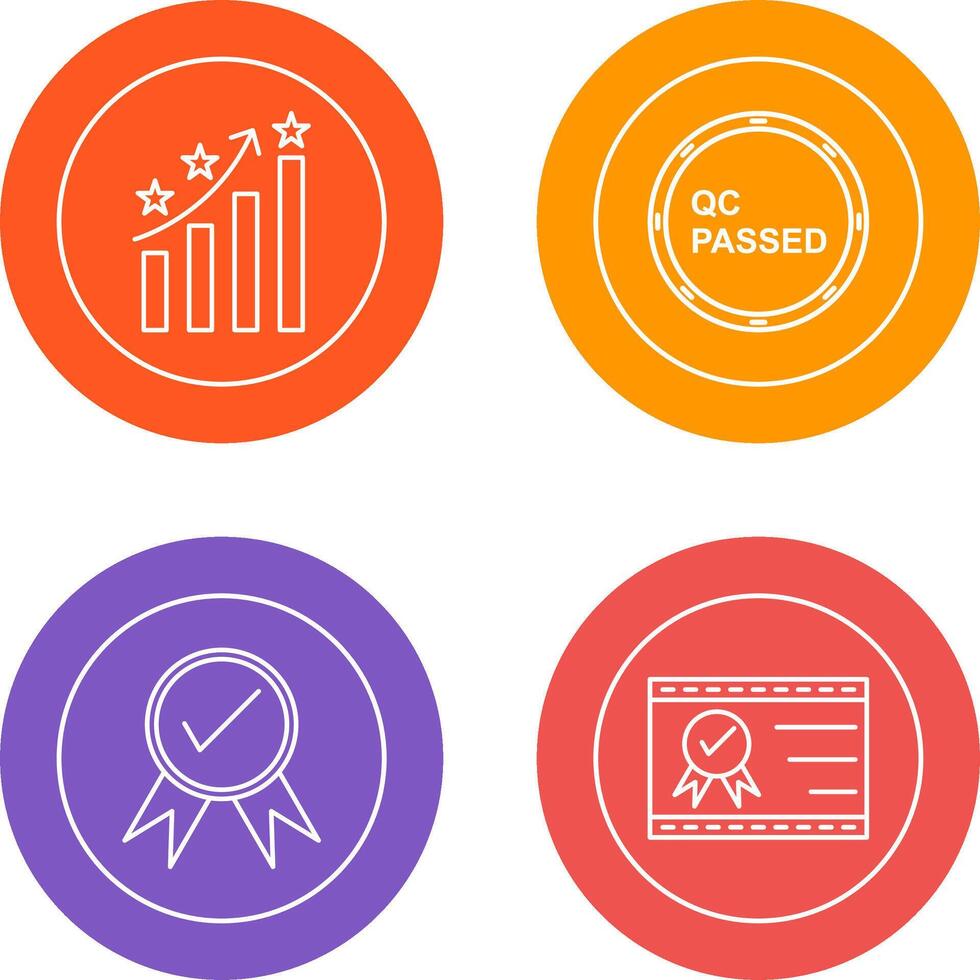 Reputation Management and QC Passed Icon vector
