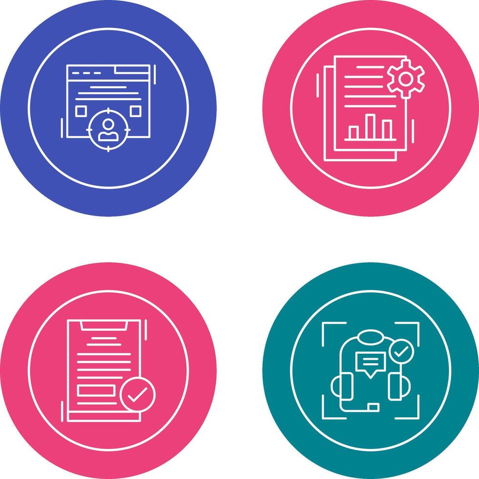 Target Audience and SEO Report Icon vector