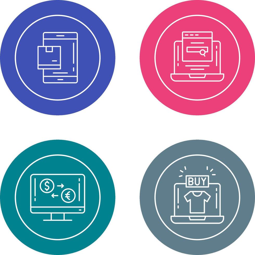 Package and Searching Icon vector