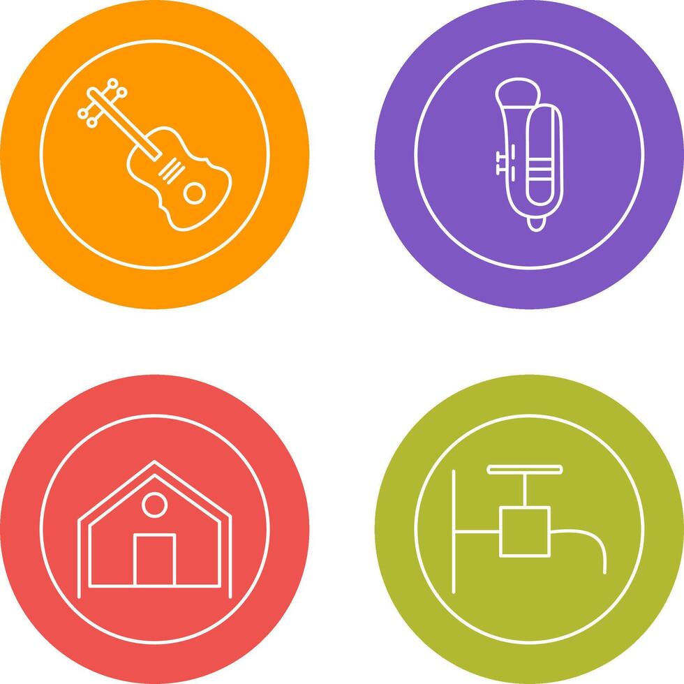 Violin and Tuba Icon vector