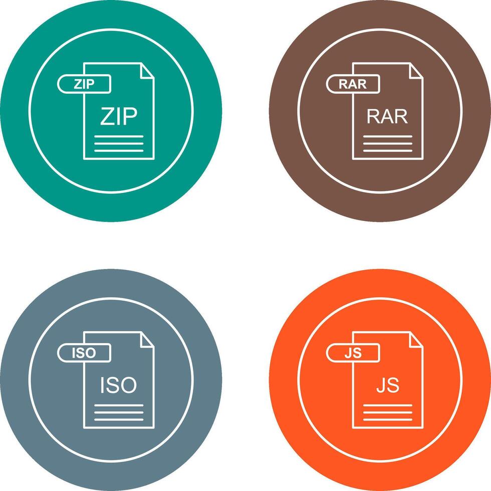 ZIP and RAR Icon vector