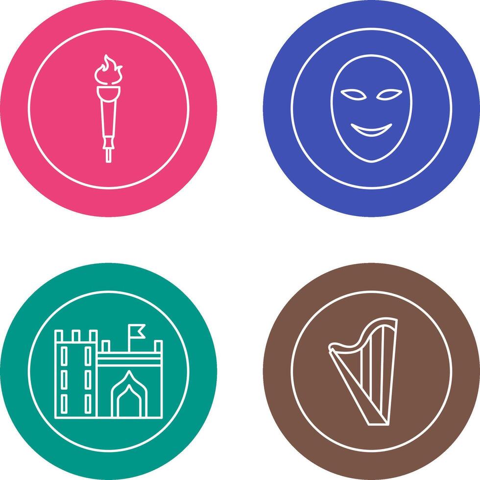Museum Torch and Ancient Icon vector