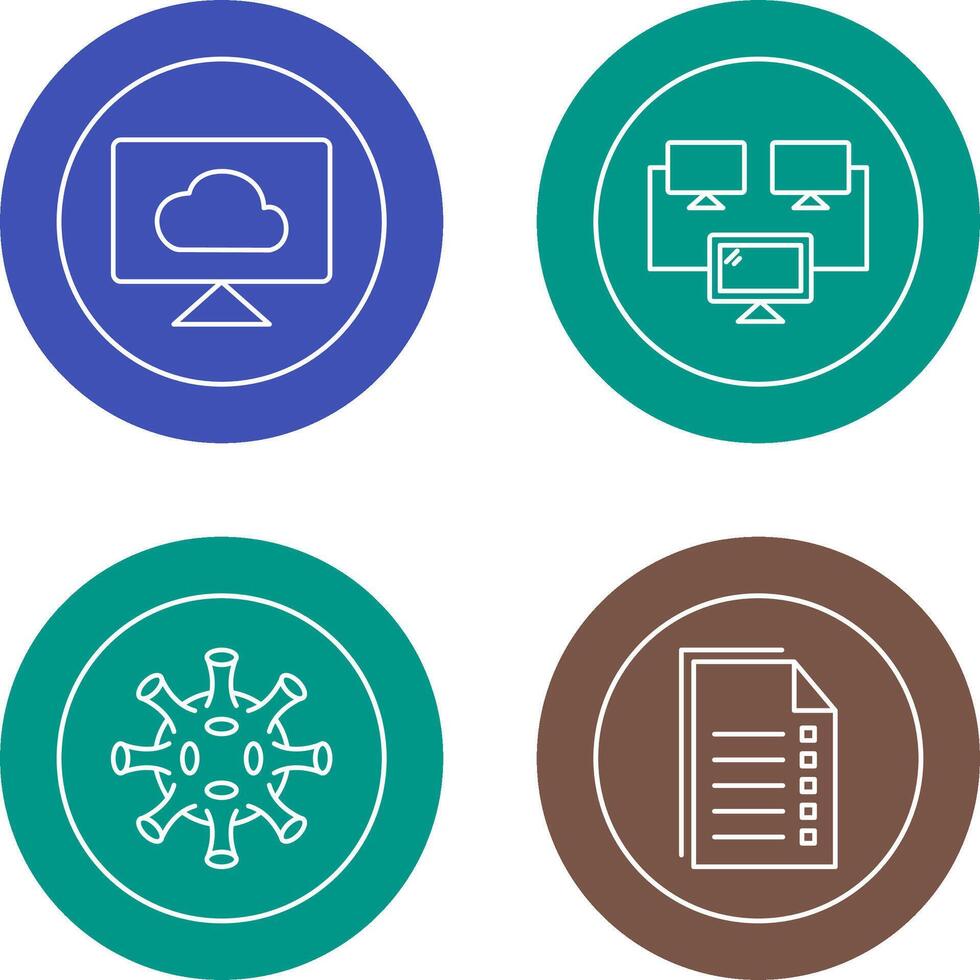 Cloud Systems and Connected Icon vector