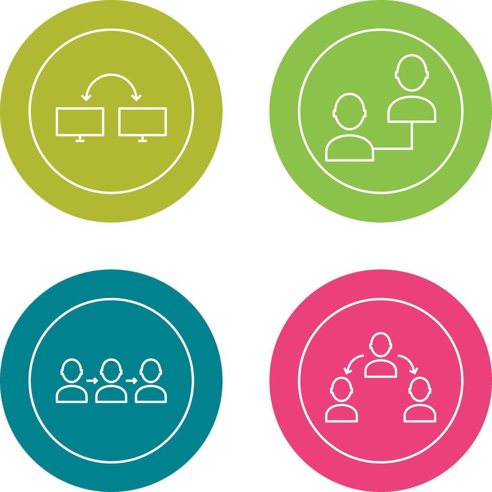 connected systems and connected profiles Icon vector