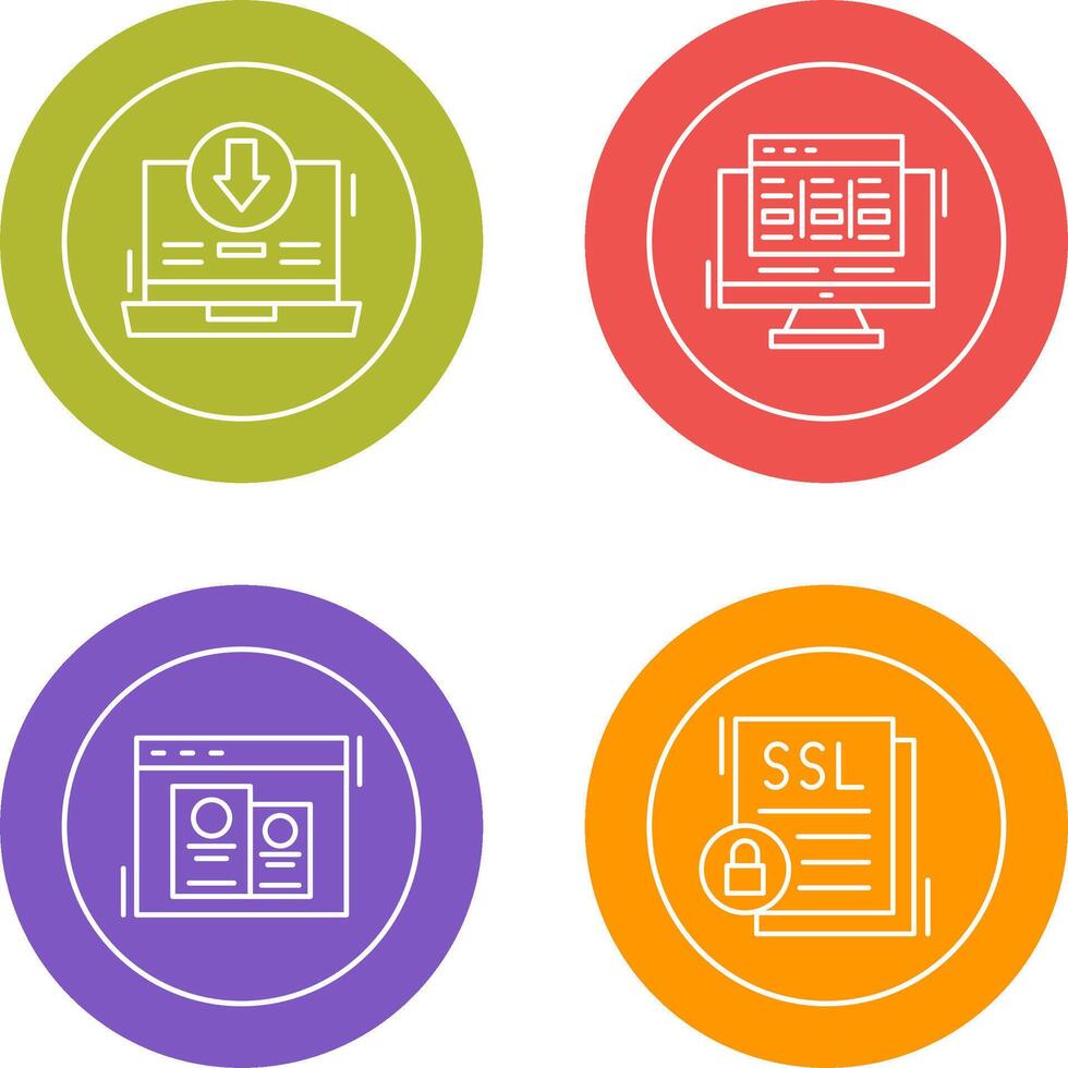 Downlaod and Layout Icon vector