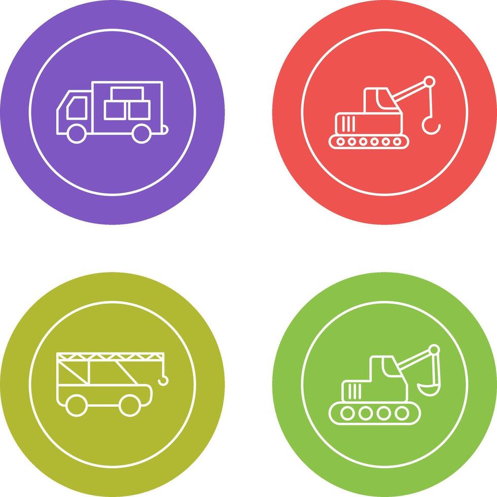 Logistics Car and Lifter Icon vector