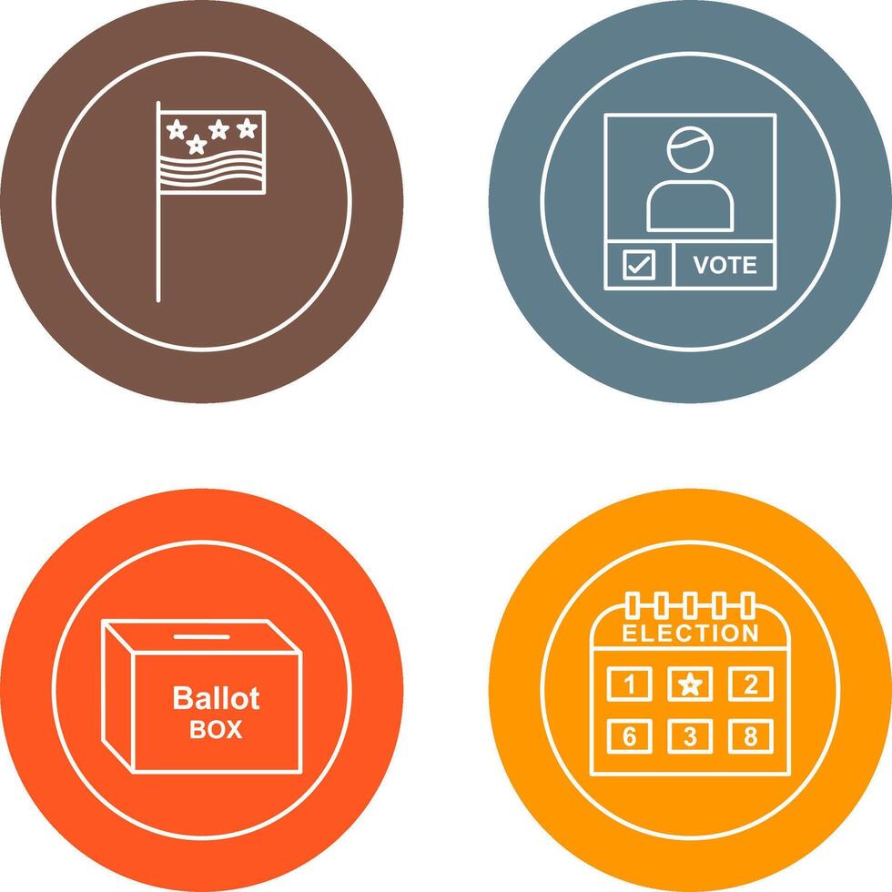 Flags and Candidate Banner Icon vector