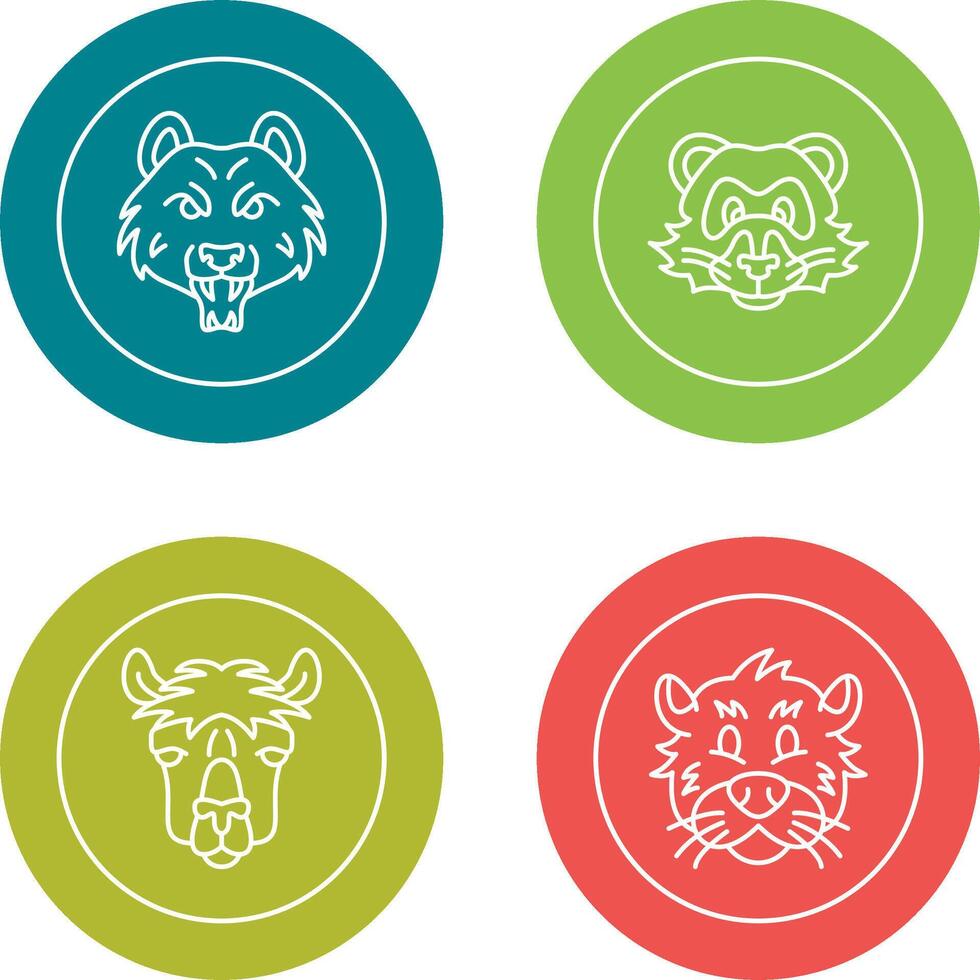 Bear and Ferret Icon vector