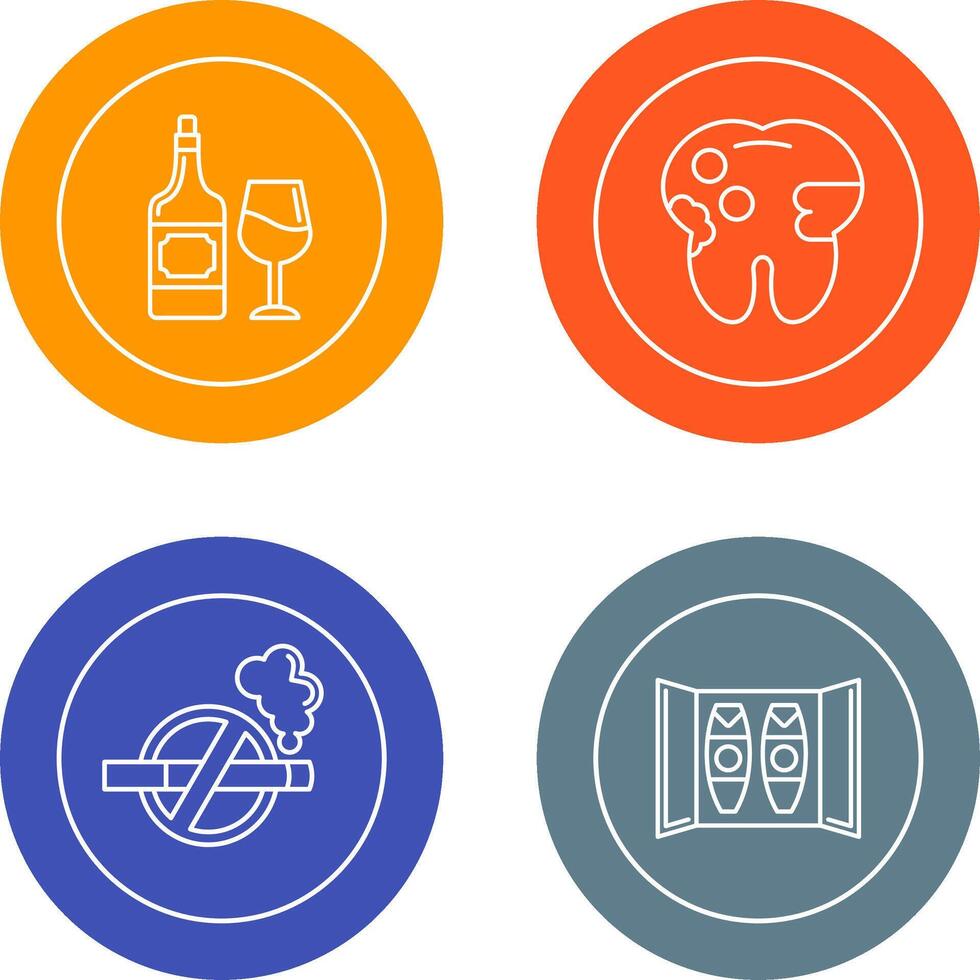 Wine and Caries Icon vector