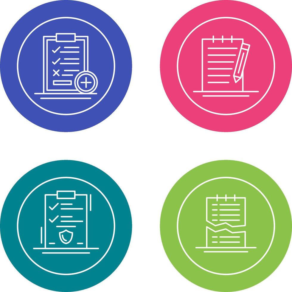 Medical Examination List and Check Up List Icon vector