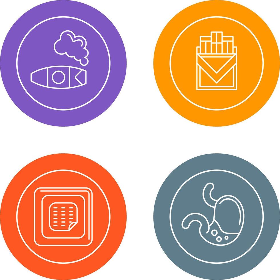 Cigar and Cigarette Pack Icon vector