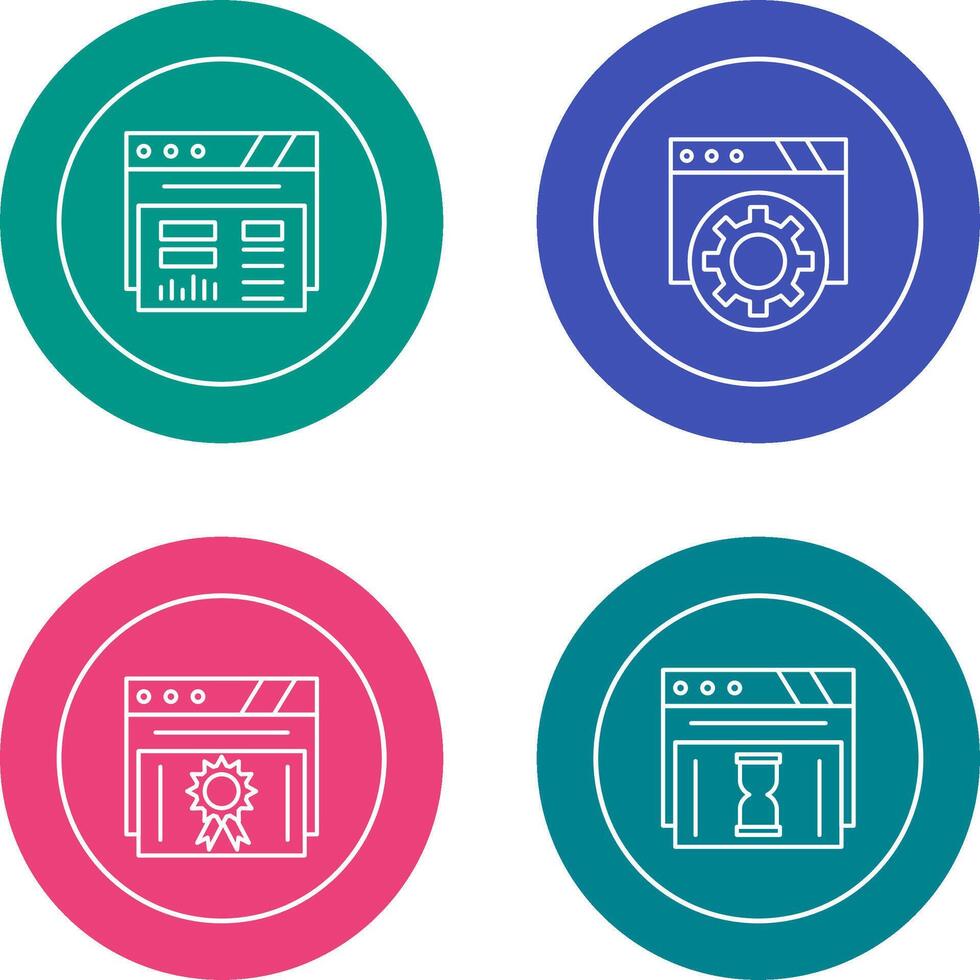 Dashboard and Browser Icon vector