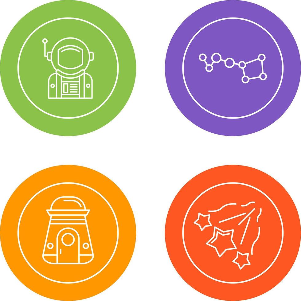 big dipper and astronaut Icon vector