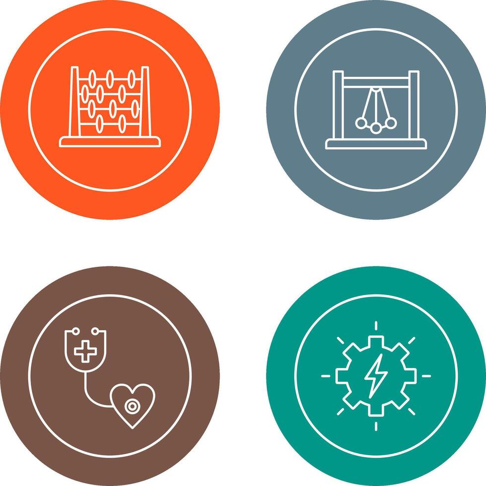 Abacus and Pendulum Icon vector