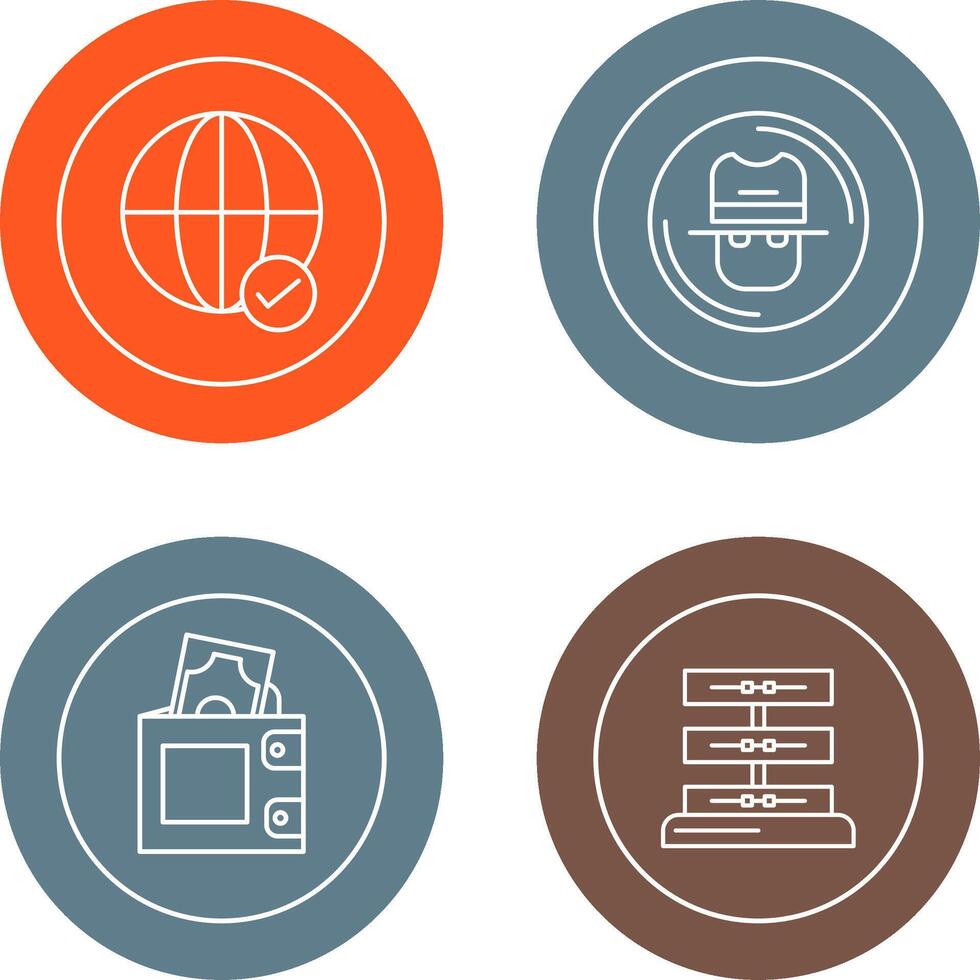 Internet and Spy Icon vector