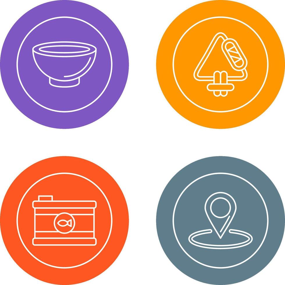 Bowling and Carabiner Icon vector