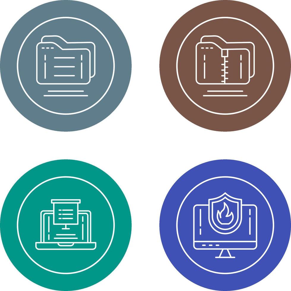 Folder and Compressed Icon vector