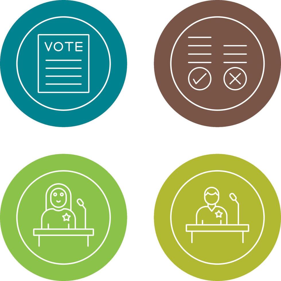 Voting Result and Vote Icon vector