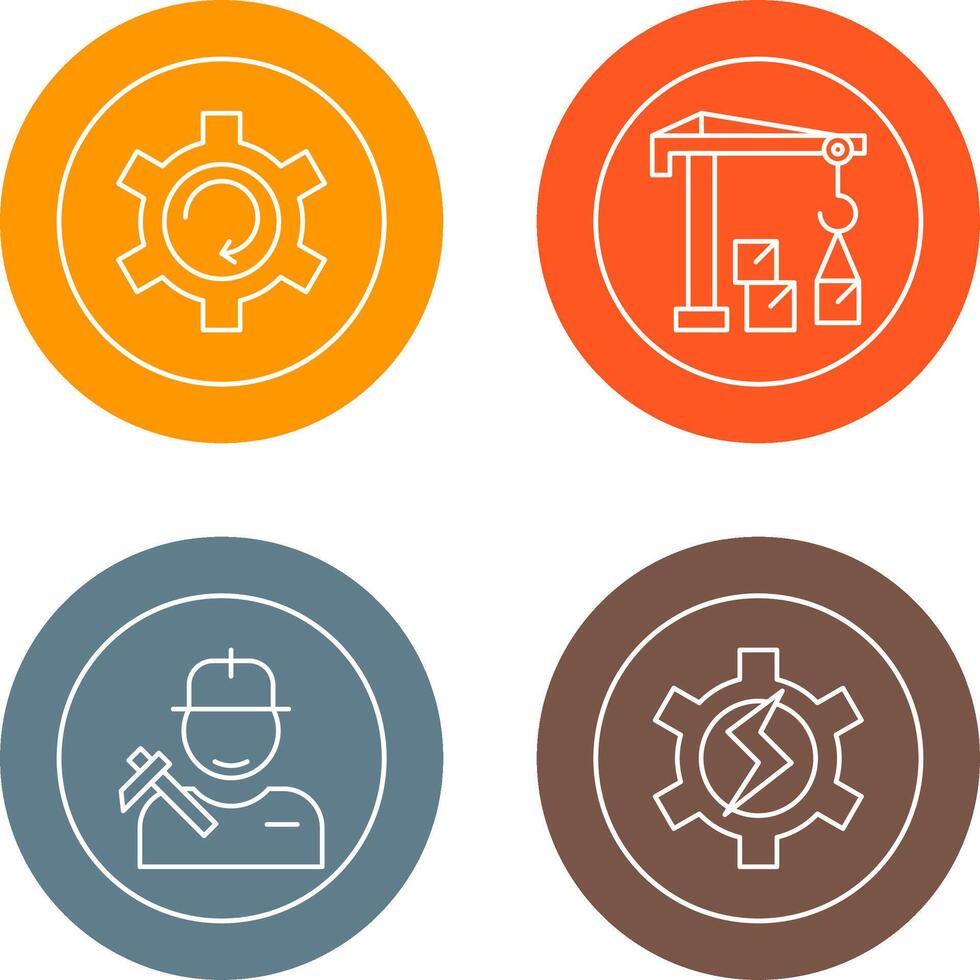 Upgrade and Robotic Arm Icon vector