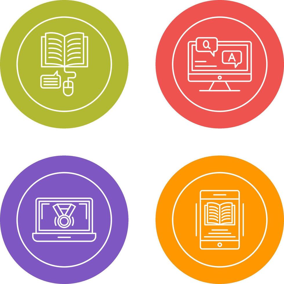 Online Learning and Faq Icon vector