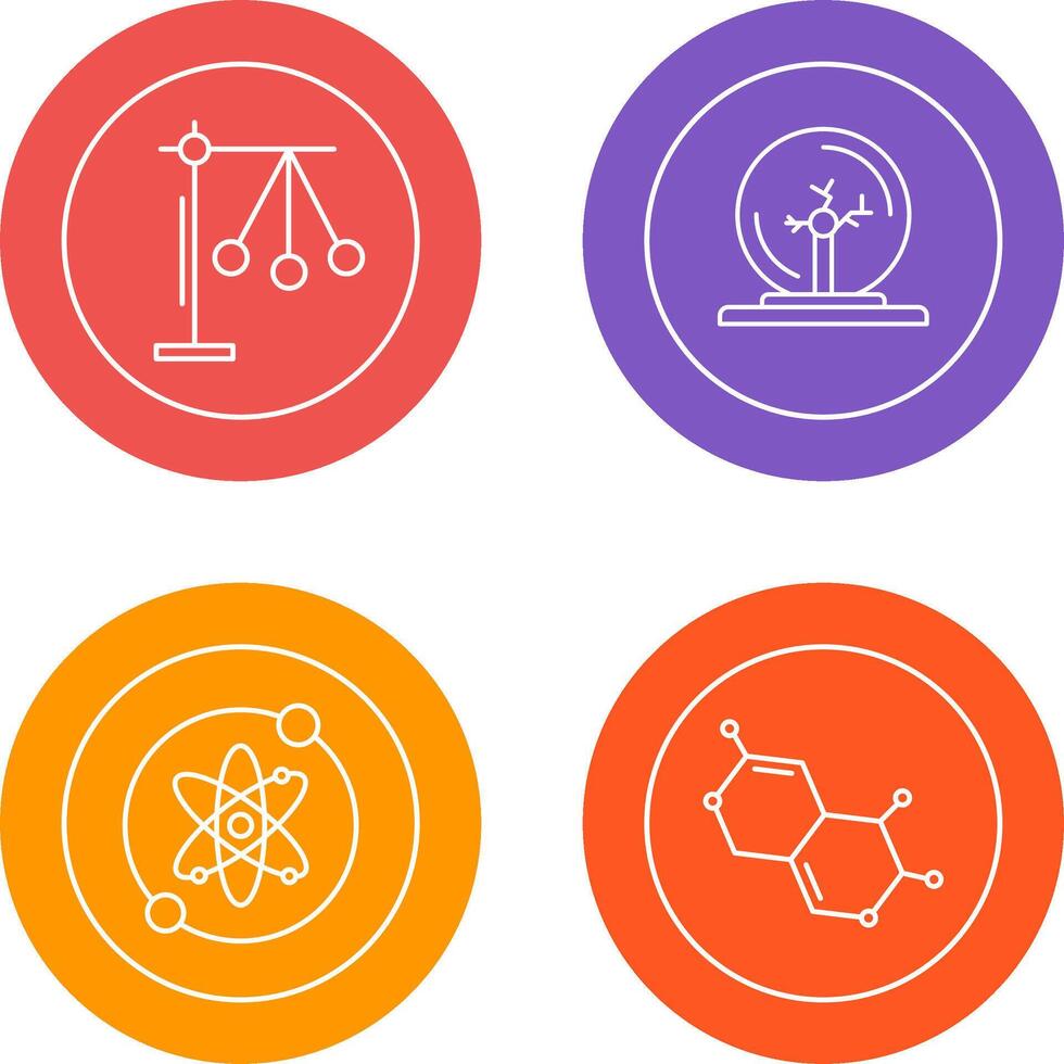 Pendulum and Plasma Ball Icon vector