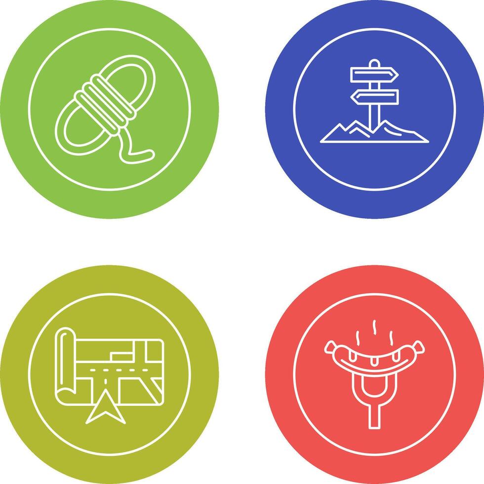 Direction and Rope Icon vector