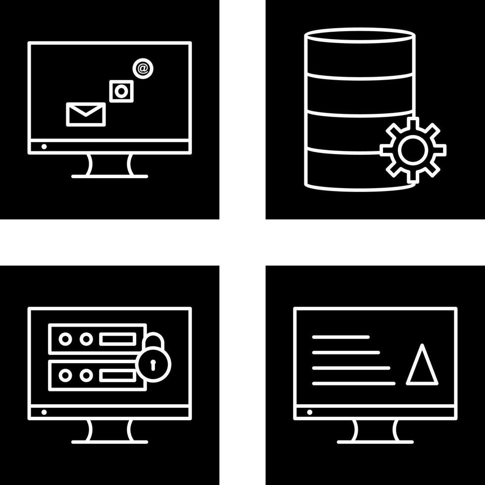digital marketing and database management Icon vector
