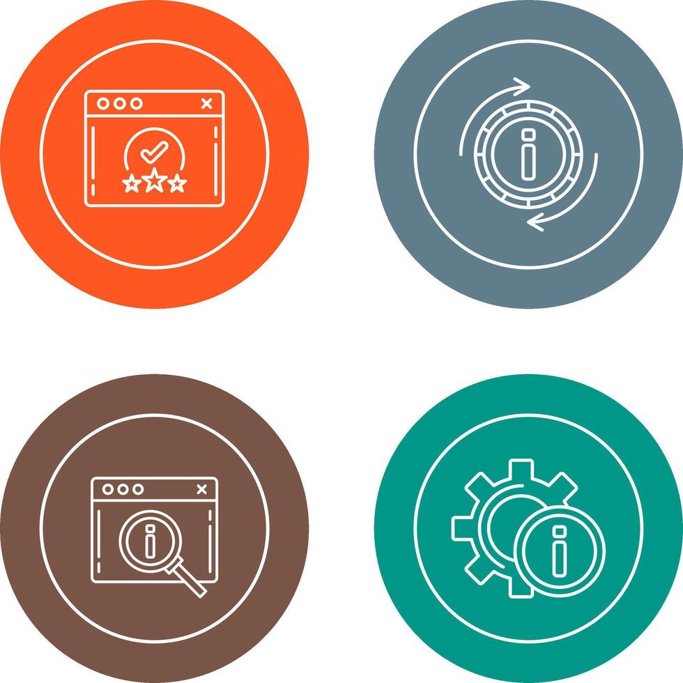 rating and refresh Icon vector