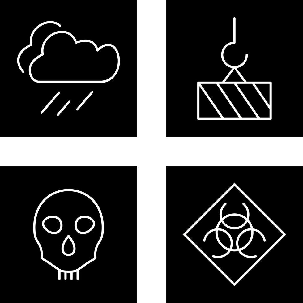 rain and heavy machinery Icon vector