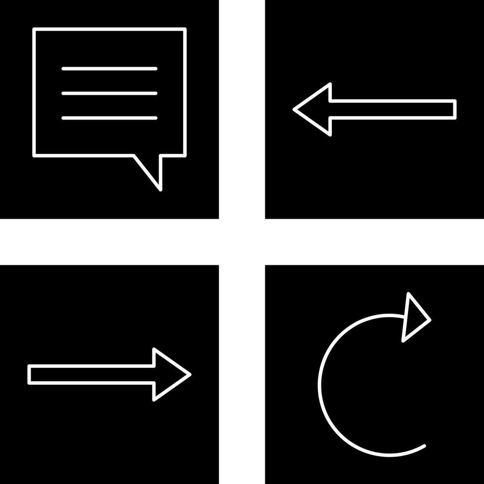 single chat bubble and left arrow Icon vector