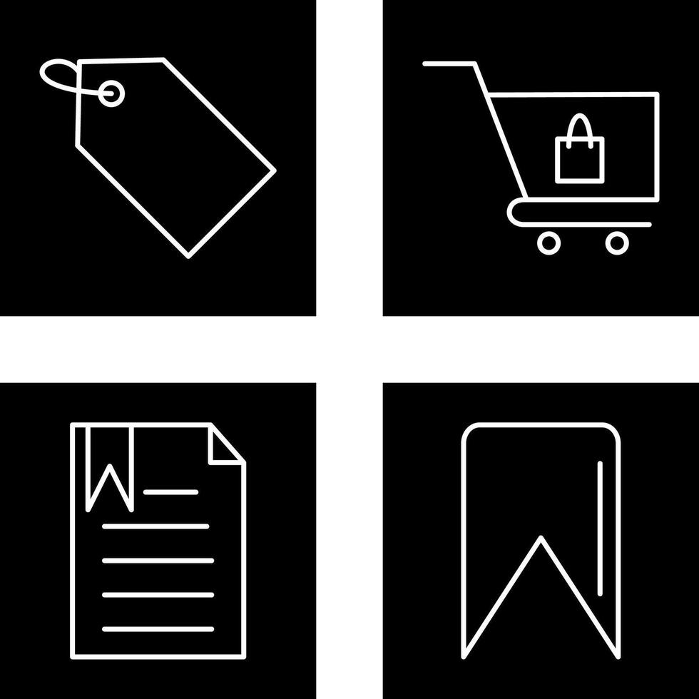 tag and cart Icon vector