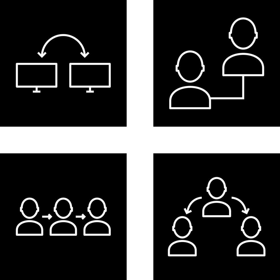 connected systems and connected profiles Icon vector
