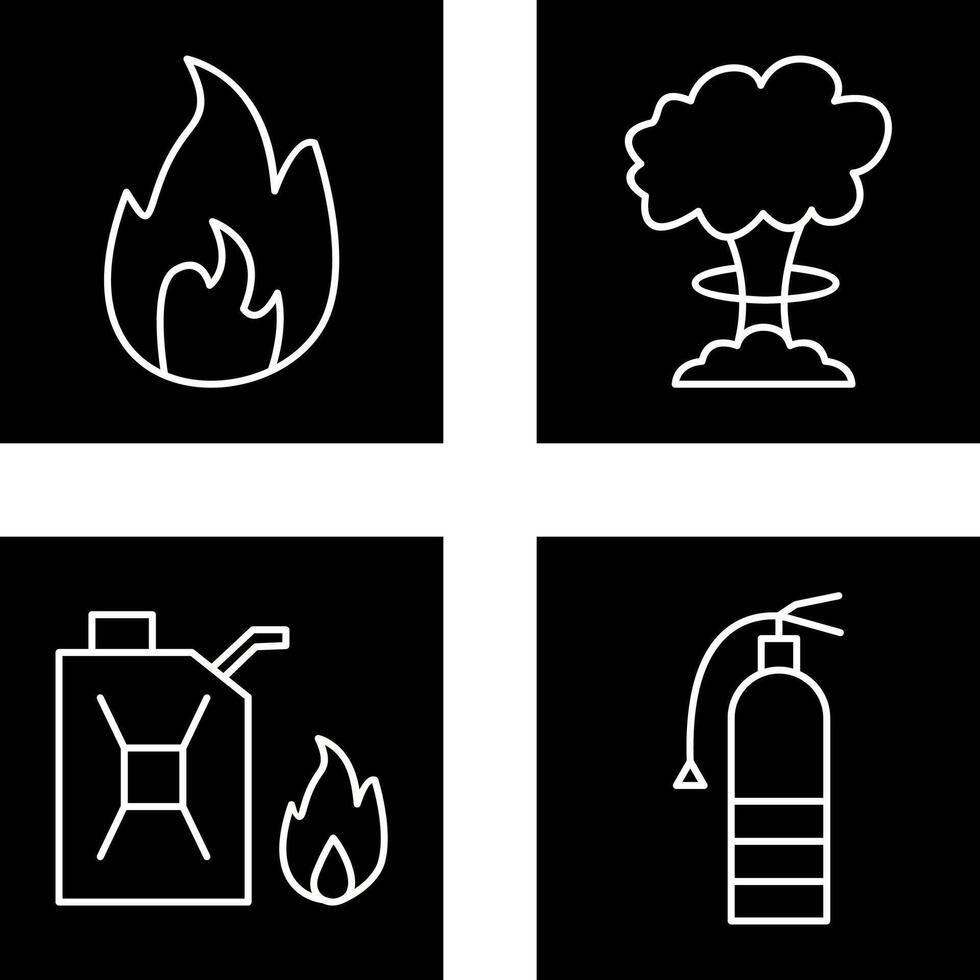 flame and bomb blast Icon vector