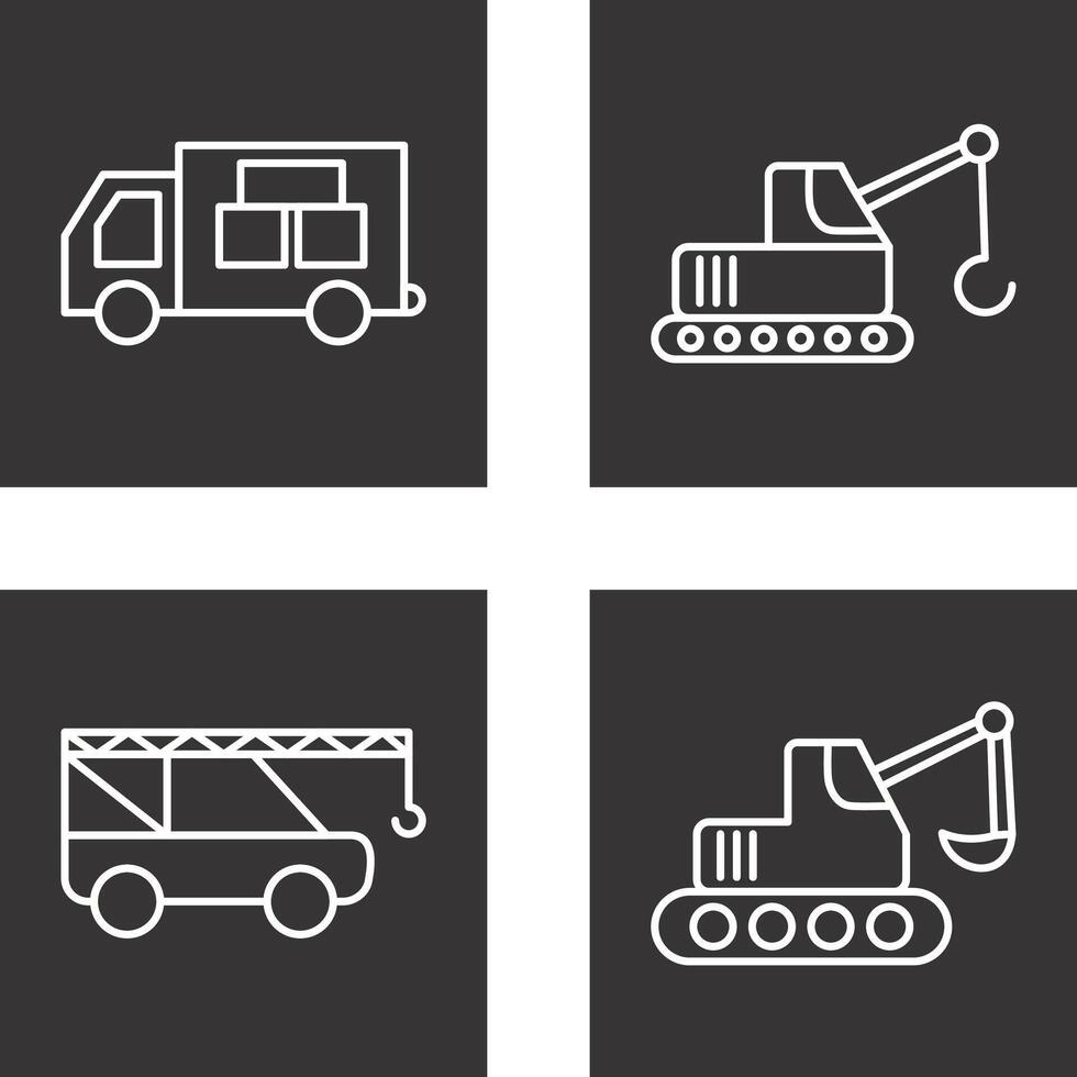 Logistics Car and Lifter Icon vector