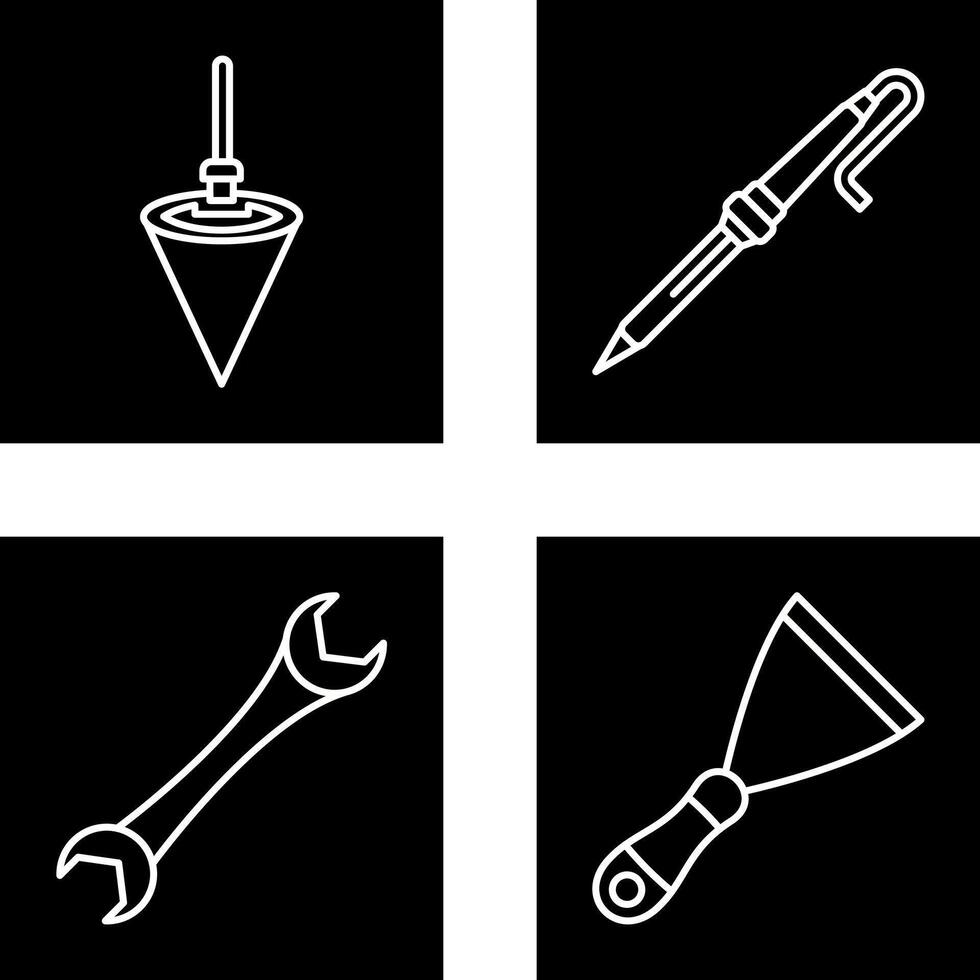 Plumb Bob and Soldering Icon vector