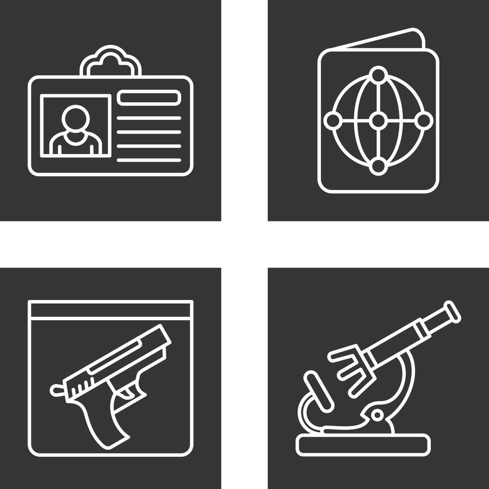 Criminal Card and Passport Icon vector