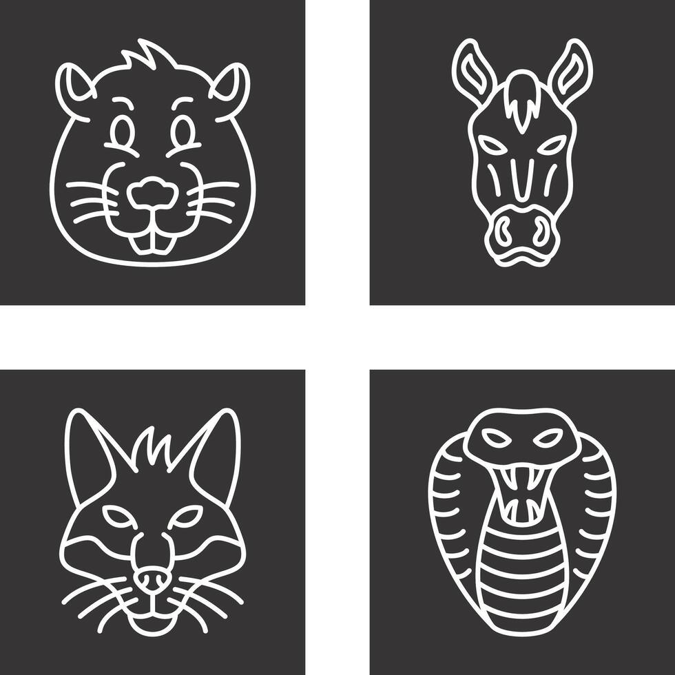 Beaver and Horse Icon vector