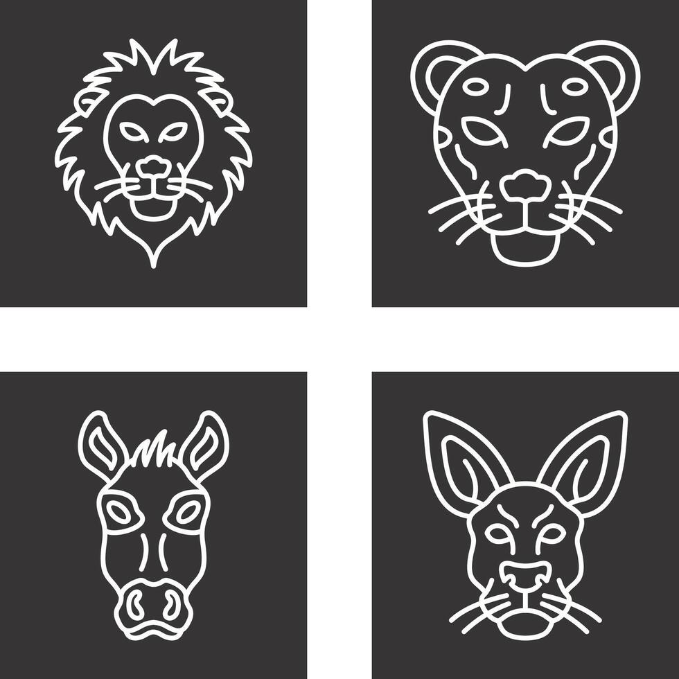 Lion and Cheetah Icon vector