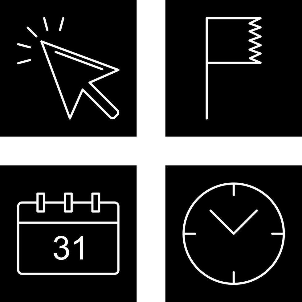 mouse and flag Icon vector