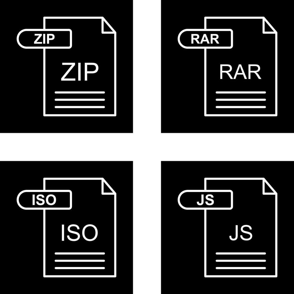 ZIP and RAR Icon vector