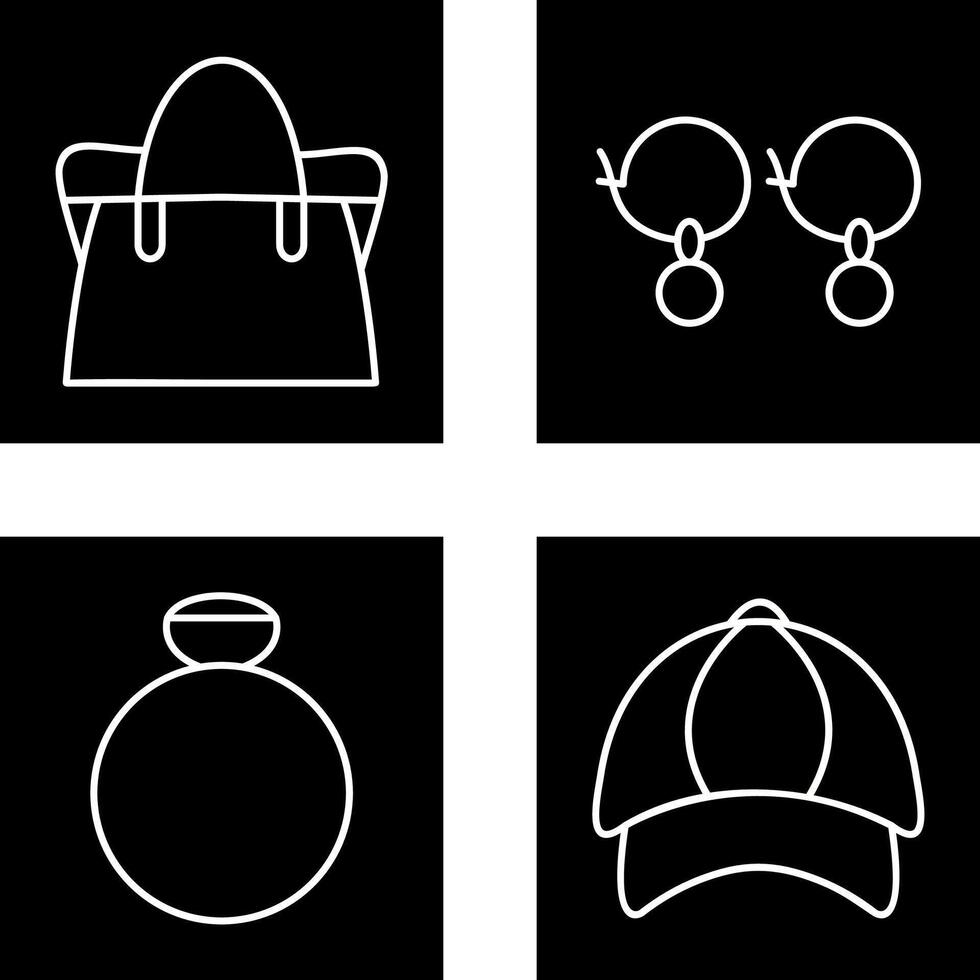 Bag and Earrings Icon vector