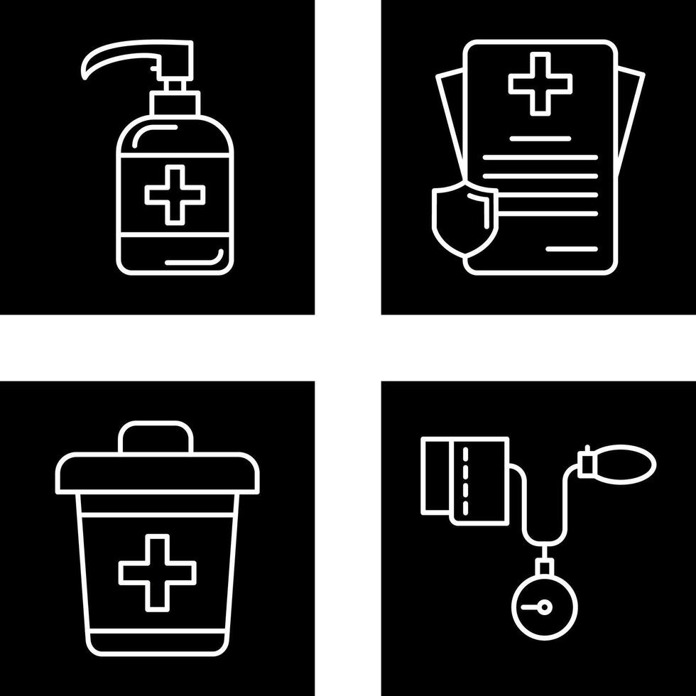 Sanitizer and Receipt Icon vector