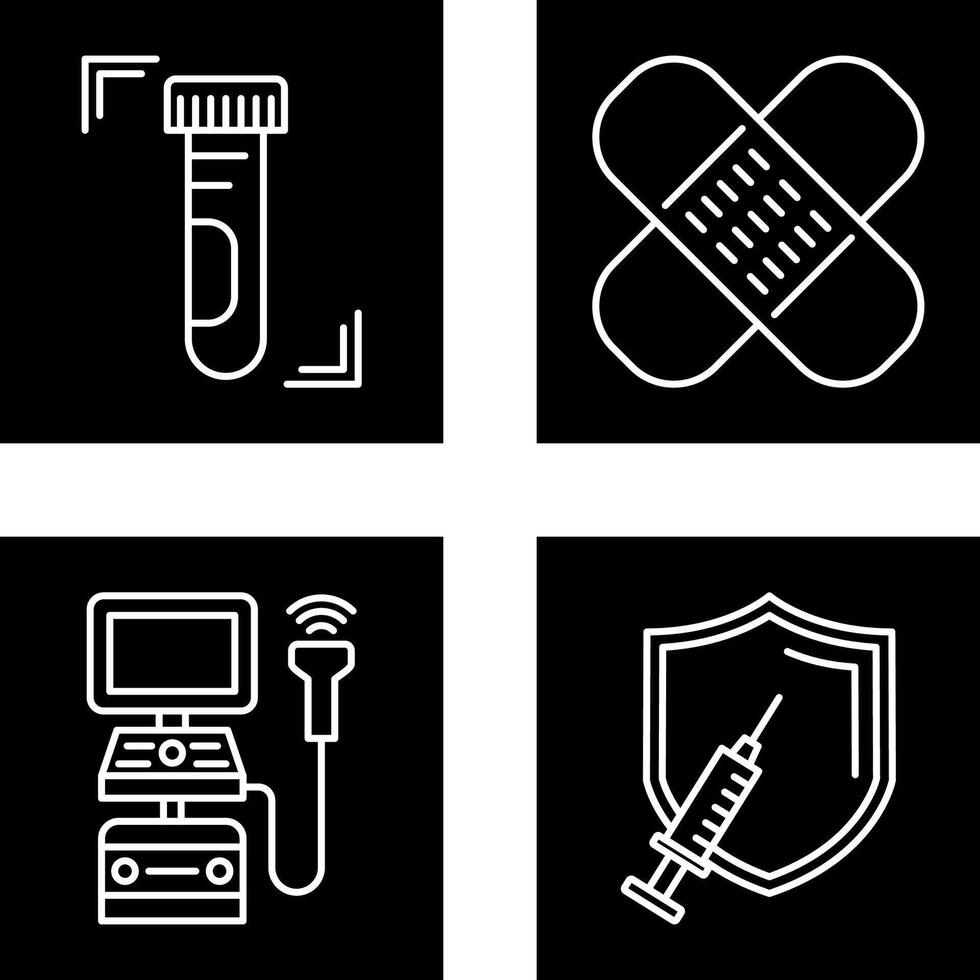 Test Tube and Wound Icon vector