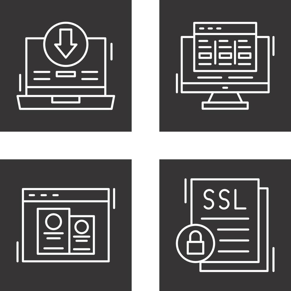 Downlaod and Layout Icon vector