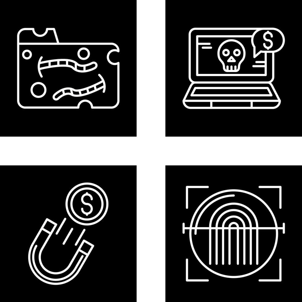 Worm and Online Fraud Icon vector