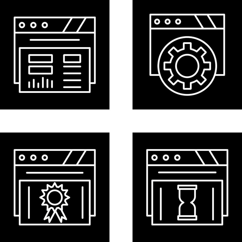 Dashboard and Browser Icon vector