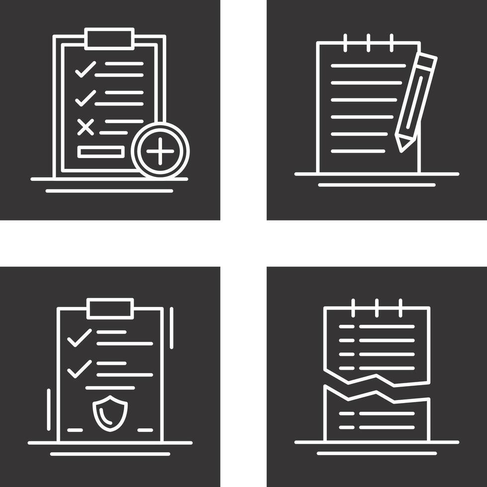 Medical Examination List and Check Up List Icon vector