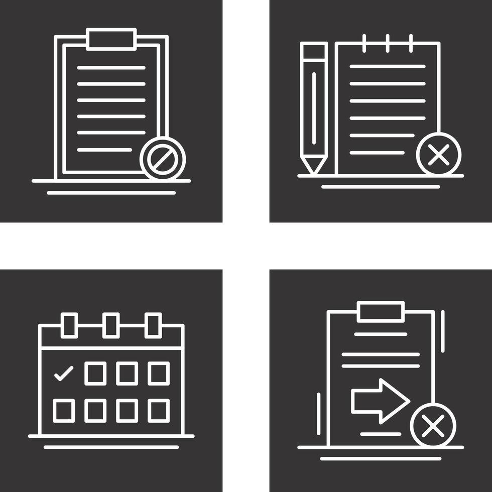 Prohibition and Unchecked Notes Icon vector