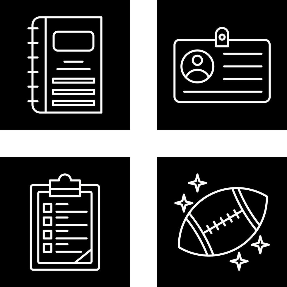 Notebook and CardSnack and Money Icon vector