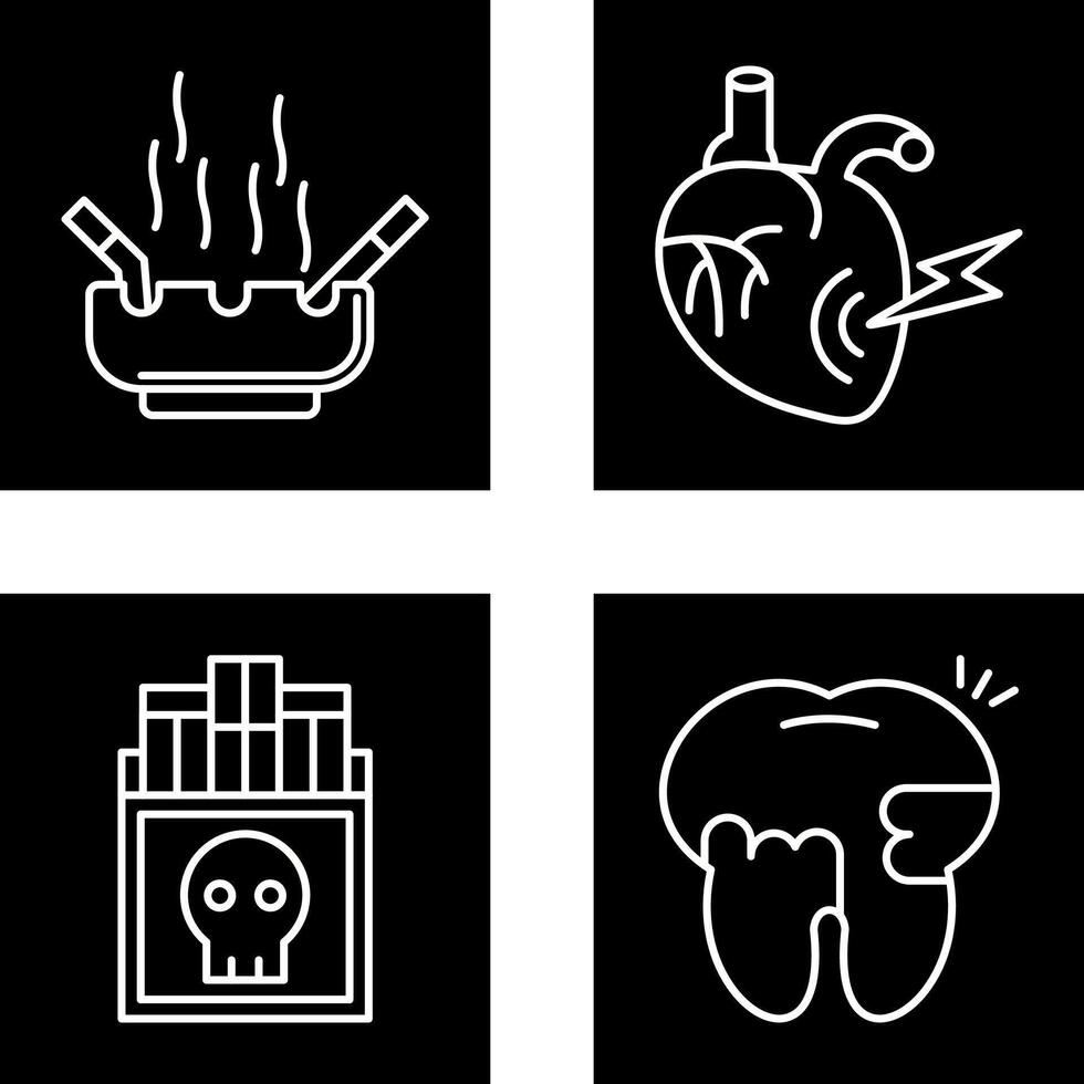 Heart Attack and hashtray Icon vector